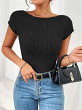 Backless Crop Top Short Sleeve T-Shirt