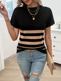 Temperament Slim-Fit Striped Sweater Tops