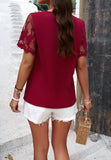 V-Neck Jacquard Tops