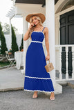 Sleeveless Midi Dress With Gathered Lace