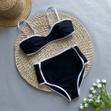 Black And White High Waist Bikini