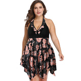 Plus Size Skirt Style Lace Tankini Swimsuits