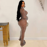 Mesh Rhinestone Dress + Panties