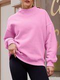 Casual Loose Half Turtleneck Fleece Sweatshirt