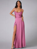 Backless Halter Waist Long Dress