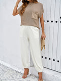 Casual Solid Color Woolen Trousers Suits