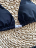 Black And White Stitching Bikini