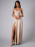 Backless Halter Waist Long Dress