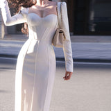 Long Sleeve High Waist Dress