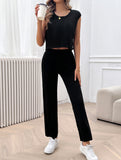 Round Neck Slim Fit Sweater Suits