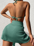 Three Piece Backless Bikini Swimsuits