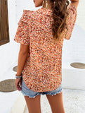 Printed Ruffled Top