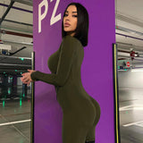 New Sports Style Leggings Sexy Tight Long Sleeve Jumpsuits