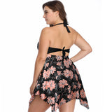 Plus Size Skirt Style Lace Tankini Swimsuits