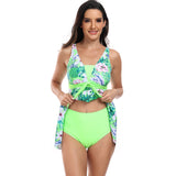 Two-Piece Conservative Skirt Swimsuits