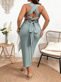 Backless Strappy Deep V Sexy Beach Dresses