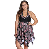 Plus Size Skirt Style Lace Tankini Swimsuits