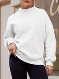 Casual Loose Half Turtleneck Fleece Sweatshirt