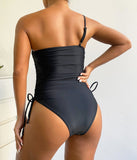 Solid Color Highly Elastic Swimwear