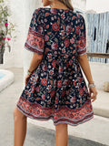 Printed Short-Sleeved Dresses