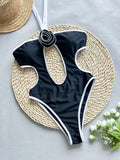 3D Flower One-Piece Swimsuits