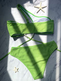 Green One Strap Bikinis