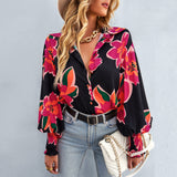 Long Sleeve Printed Shirt Tops