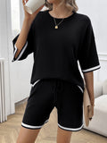 Round Neck Casual Sweater Suits