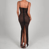 Sexy Strapless Backless Polka-Dot Tight Long Dresses