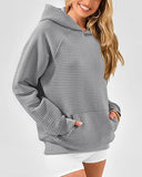 Striped Crew Neck Long Sleeve Hoodie