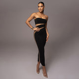 Strapless Hollow Hip-Hugging Dress