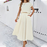 Sleeveless Top And Long Skirt Sets