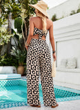 Fashion Printed Trousers Suit