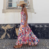 Off-shoulder Floral Camisole Long Dress