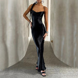 Sling Sexy Backless Swing Neck Evening Dress