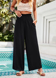 Casual Solid Color Loose Trousers