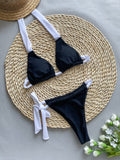 Black And White Stitching Bikini