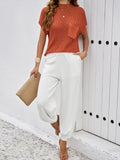 Casual Solid Color Woolen Trousers Suits