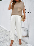 Casual Solid Color Woolen Trousers Suits