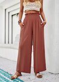 Casual Solid Color Loose Trousers