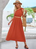 Slanted Shoulder Sleeveless Waist Up Dress Sets