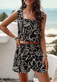 Casual Printed Vest Sets