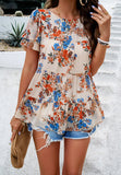 Printed Short-Sleeved Top