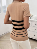 Temperament Slim-Fit Striped Sweater Tops