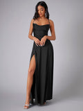 Backless Halter Waist Long Dress