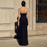 Slim Fit Strapless Backless Fishtail Dress