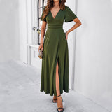 Temperament Slim V-Neck Dresses