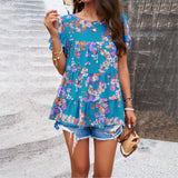 Printed Short-Sleeved Top
