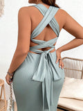 Backless Strappy Deep V Sexy Beach Dresses