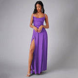 Backless Halter Waist Long Dress